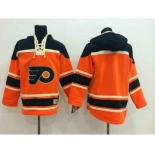 nhl jerseys philadelphia flyers blank orange-black[pullover hooded sweatshirt]