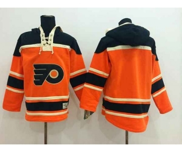 nhl jerseys philadelphia flyers blank orange-black[pullover hooded sweatshirt]