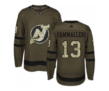 Adidas New Jersey Devils #13 Mike Cammalleri Green Salute to Service Stitched NHL Jersey