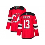 Adidas New Jersey Devils #13 Nico Hischier Red Home Authentic Stitched NHL Jersey