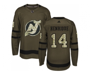 Adidas New Jersey Devils #14 Adam Henrique Green Salute to Service Stitched NHL Jersey