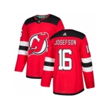 Adidas New Jersey Devils #16 Jacob Josefson Red Home Authentic Stitched NHL Jersey