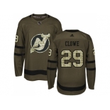 Adidas New Jersey Devils #29 Ryane Clowe Green Salute to Service Stitched NHL Jersey