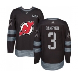 Adidas New Jersey Devils #3 Ken Daneyko Authentic Black 1917-2017 100th Anniversary Hockey Jersey