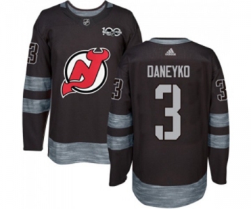 Adidas New Jersey Devils #3 Ken Daneyko Authentic Black 1917-2017 100th Anniversary Hockey Jersey