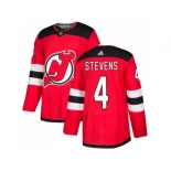 Adidas New Jersey Devils #4 Scott Stevens Red Home Authentic Stitched NHL Jersey