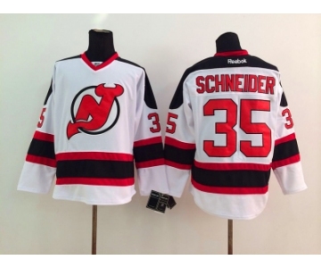 HL New Jersey Devils #35 schneider white Stitched Jerseys