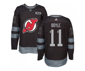 Men Adidas New Jersey Devils #11 Brian Boyle Black 1917-2017 100th Anniversary Stitched NHL Jersey