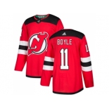 Men Adidas New Jersey Devils #11 Brian Boyle Red Home Authentic Stitched NHL Jersey