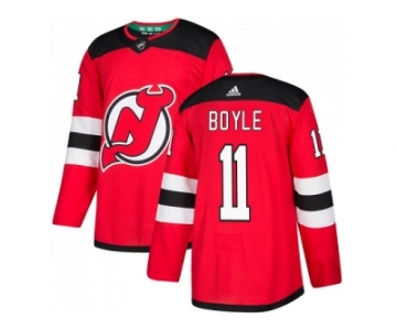 Men Adidas New Jersey Devils #11 Brian Boyle Red Home Authentic Stitched NHL Jersey