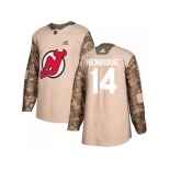 Men Adidas New Jersey Devils #14 Adam Henrique Camo Authentic 2017 Veterans Day Stitched NHL Jersey