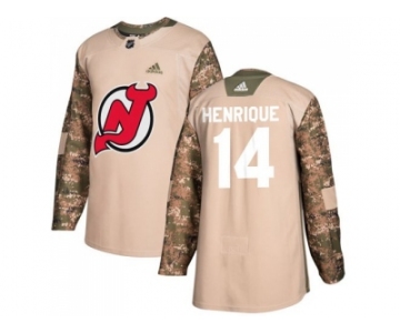 Men Adidas New Jersey Devils #14 Adam Henrique Camo Authentic 2017 Veterans Day Stitched NHL Jersey