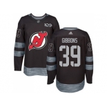 Men Adidas New Jersey Devils #39 Brian Gibbons Black 1917-2017 100th Anniversary Stitched NHL Jersey