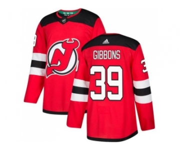 Men Adidas New Jersey Devils #39 Brian Gibbons Red Home Authentic Stitched NHL Jersey