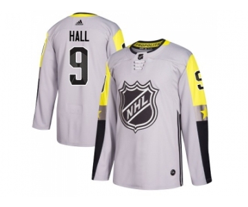 Men Adidas New Jersey Devils #9 Taylor Hall Gray 2018 All-Star Metro Division Authentic Stitched NHL Jersey