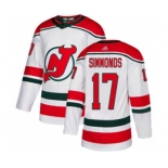 Men's Devils #17 Wayne Simmonds White Alternate Stitched Hockey Jersey