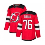 Men's Devils #76 P. K. Subban Red Home Stitched Hockey Jersey