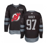 Men's Devils #97 Nikita Gusev Black 1917-2017 100th Anniversary Stitched Hockey Jersey