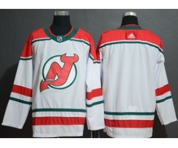 Men's Devils Blank White Alternate Stitched Hockey Jersey