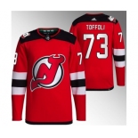 Men's New Jersey Devils #73 Tyler Toffoli Red Stitched Jersey