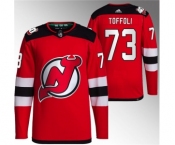 Men's New Jersey Devils #73 Tyler Toffoli Red Stitched Jersey