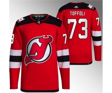 Men's New Jersey Devils #73 Tyler Toffoli Red Stitched Jersey