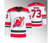 Men's New Jersey Devils #73 Tyler Toffoli White Stitched Jersey