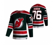 Men's New Jersey Devils #76 P.K. Subban Green 2020-21 Reverse Retro Alternate Hockey Jersey