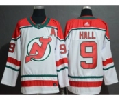 Men's New Jersey Devils #9 Taylor Hall White Alternate Breakaway Hockey Jersey