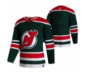 Men's New Jersey Devils Blank Green 2020-21 Reverse Retro Alternate Hockey Jersey