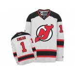 Men's Reebok New Jersey Devils #1 Keith Kinkaid Authentic White Away NHL Jersey