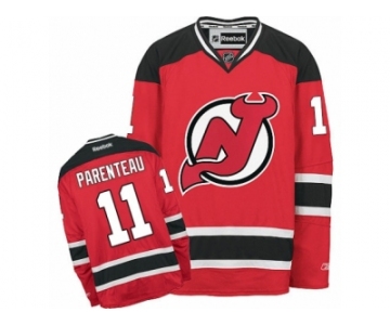 Men's Reebok New Jersey Devils #11 P. A. Parenteau Authentic Red Home NHL Jersey