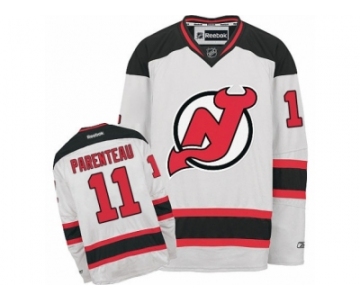 Men's Reebok New Jersey Devils #11 P. A. Parenteau Authentic White Away NHL Jersey