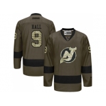 Men's Reebok New Jersey Devils #9 Taylor Hall Green Salute to Service NHL Jersey