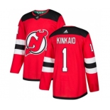 New Jersey Devils #1 Keith Kinkaid Authentic Red Home Hockey Jersey