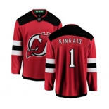 New Jersey Devils #1 Keith Kinkaid Fanatics Branded Red Home Breakaway Hockey Jersey