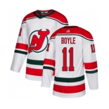 New Jersey Devils #11 Brian Boyle Authentic White Alternate Hockey Jersey