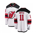 New Jersey Devils #11 Brian Boyle Fanatics Branded White Away Breakaway Hockey Jersey