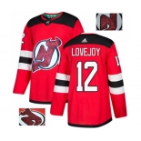 New Jersey Devils #12 Ben Lovejoy Authentic Red Fashion Gold Hockey Jersey