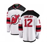 New Jersey Devils #12 Ben Lovejoy Fanatics Branded White Away Breakaway Hockey Jersey