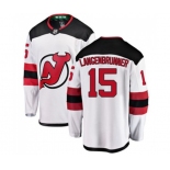 New Jersey Devils #15 Jamie Langenbrunner Fanatics Branded White Away Breakaway Hockey Jersey