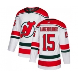 New Jersey Devils #15 Jamie Langenbrunner Premier White Alternate Hockey Jersey