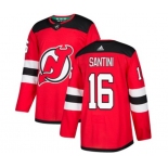 New Jersey Devils #16 Steve Santini Authentic Red Home Hockey Jersey