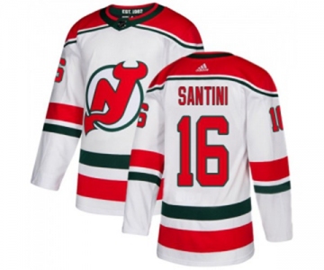 New Jersey Devils #16 Steve Santini Authentic White Alternate Hockey Jersey