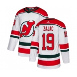 New Jersey Devils #19 Travis Zajac Authentic White Alternate Hockey Jersey