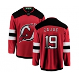 New Jersey Devils #19 Travis Zajac Fanatics Branded Red Home Breakaway Hockey Jersey