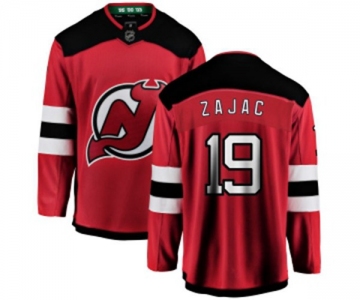 New Jersey Devils #19 Travis Zajac Fanatics Branded Red Home Breakaway Hockey Jersey