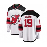 New Jersey Devils #19 Travis Zajac Fanatics Branded White Away Breakaway Hockey Jersey