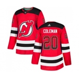 New Jersey Devils #20 Blake Coleman Authentic Red Drift Fashion Hockey Jersey