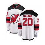 New Jersey Devils #20 Blake Coleman Fanatics Branded White Away Breakaway Hockey Jersey